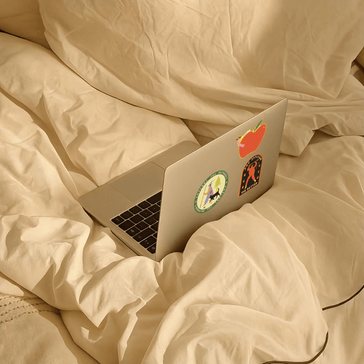 Howdy Worm Cowboy Vinyl Sticker