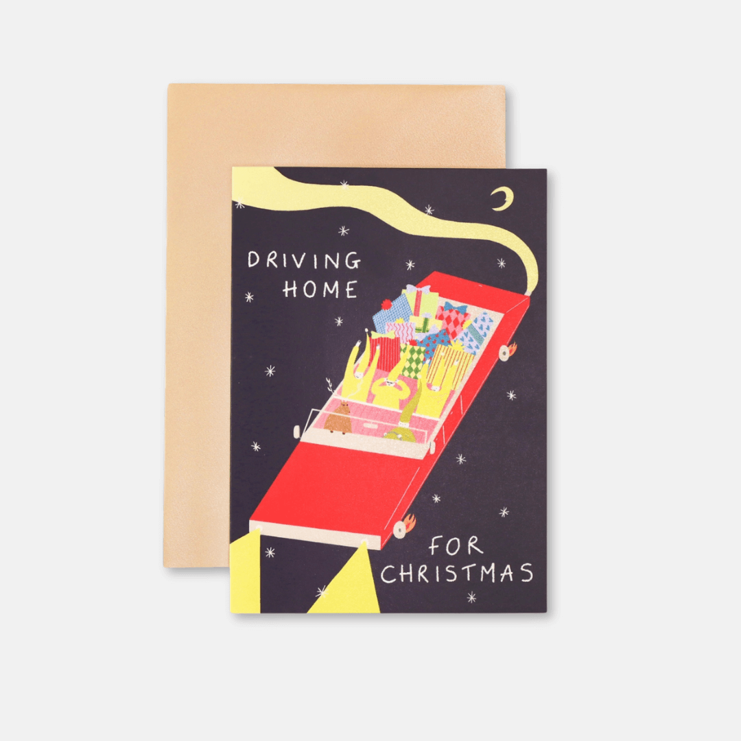 Driving Home For Christmas Greetings Card