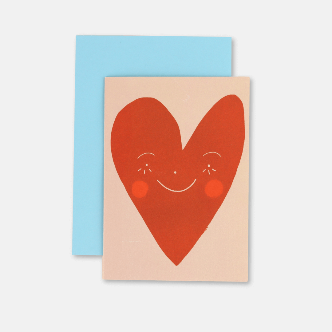 Wonky Love Heart Greetings Card