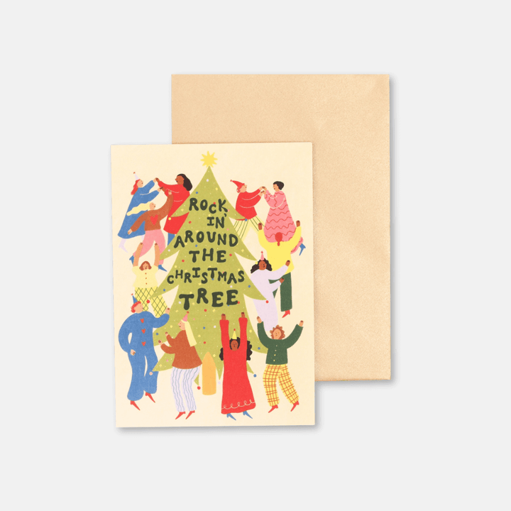 Rockin' Around The Christmas Tree Greetings Card