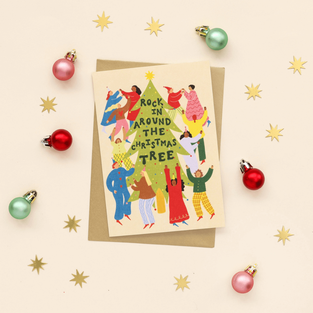 Rockin' Around The Christmas Tree Greetings Card