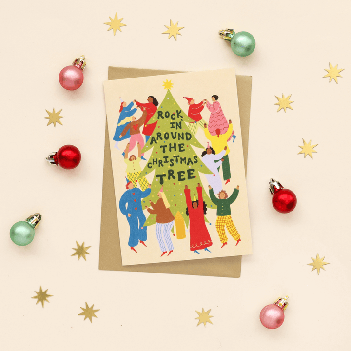Rockin' Around The Christmas Tree Greetings Card