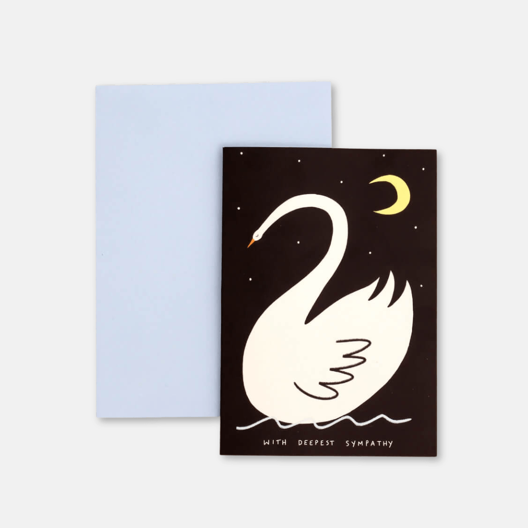 Deepest Sympathy Swan Greetings Card