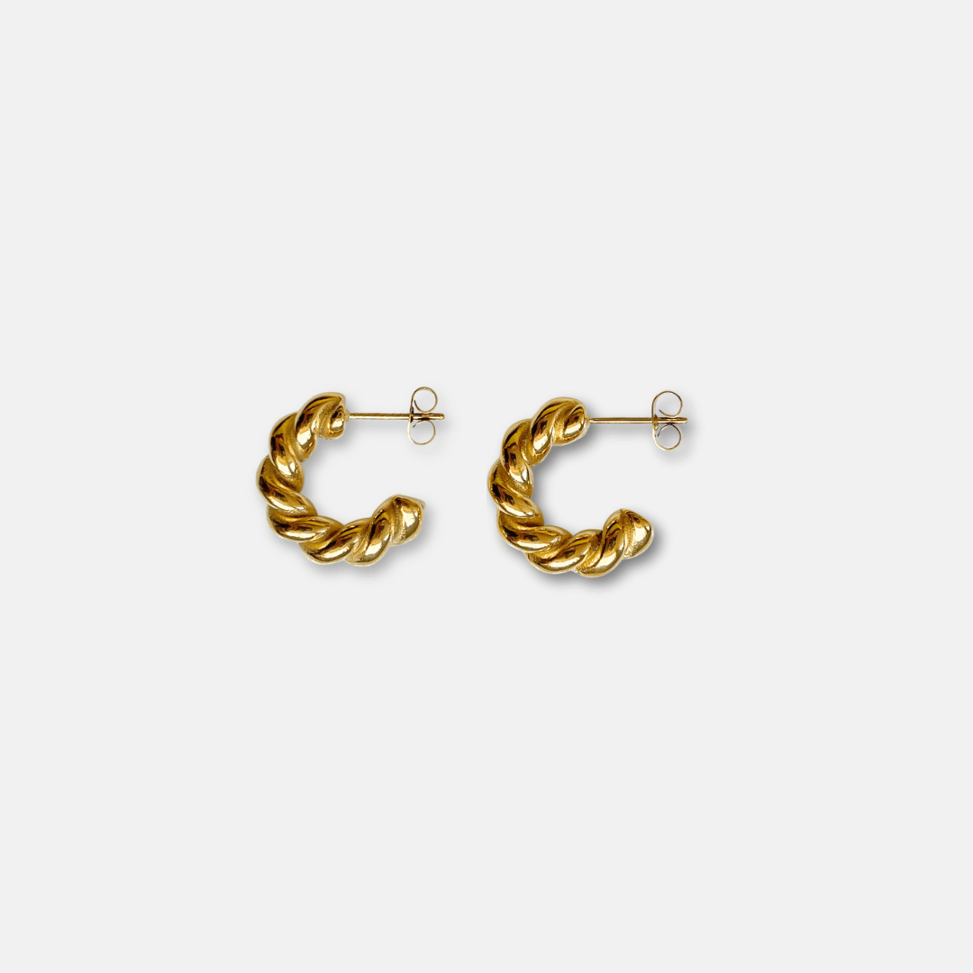 Lightweight Chunky Twist Hoops