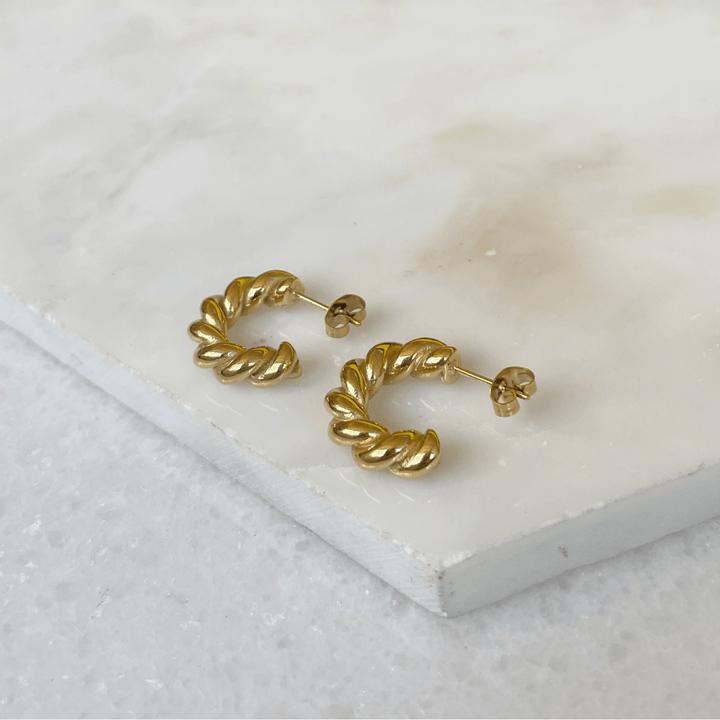 Lightweight Chunky Twist Hoops