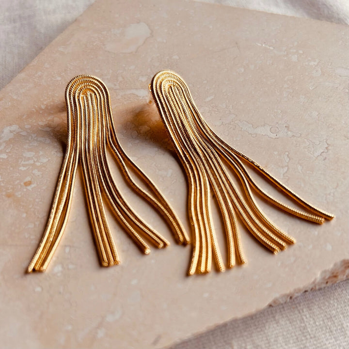 Arc Tassel Earrings