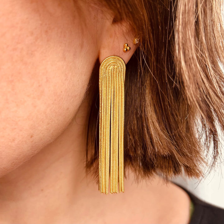 Arc Tassel Earrings