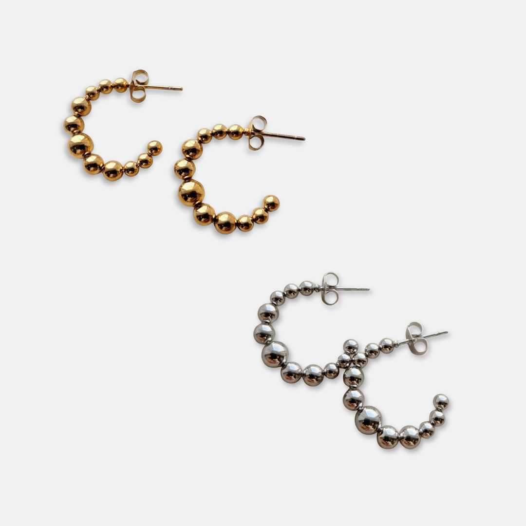 Ball Hoop Earrings