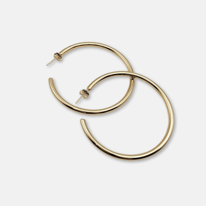 Large Classic Gold Hoop Earrings