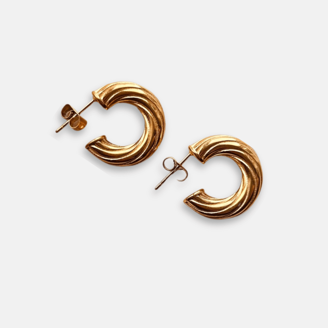 Lightweight Chunky Twist Hoops