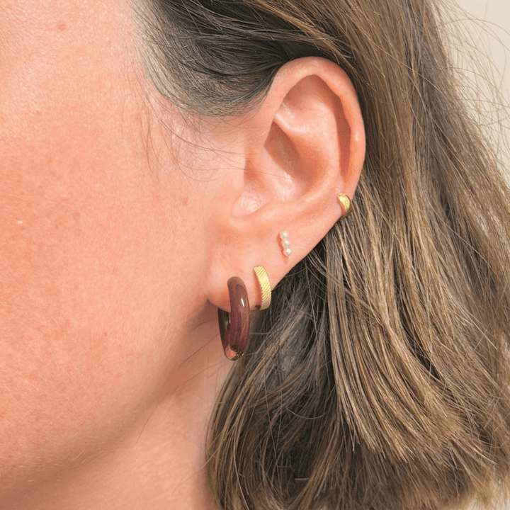 Enamel Hoop Earrings