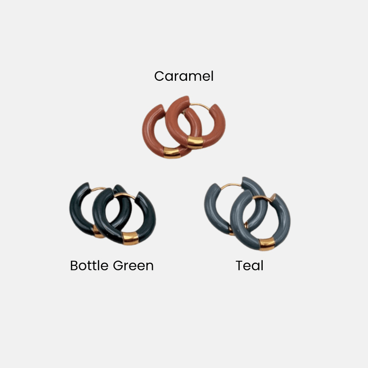 Enamel Hoop Earrings