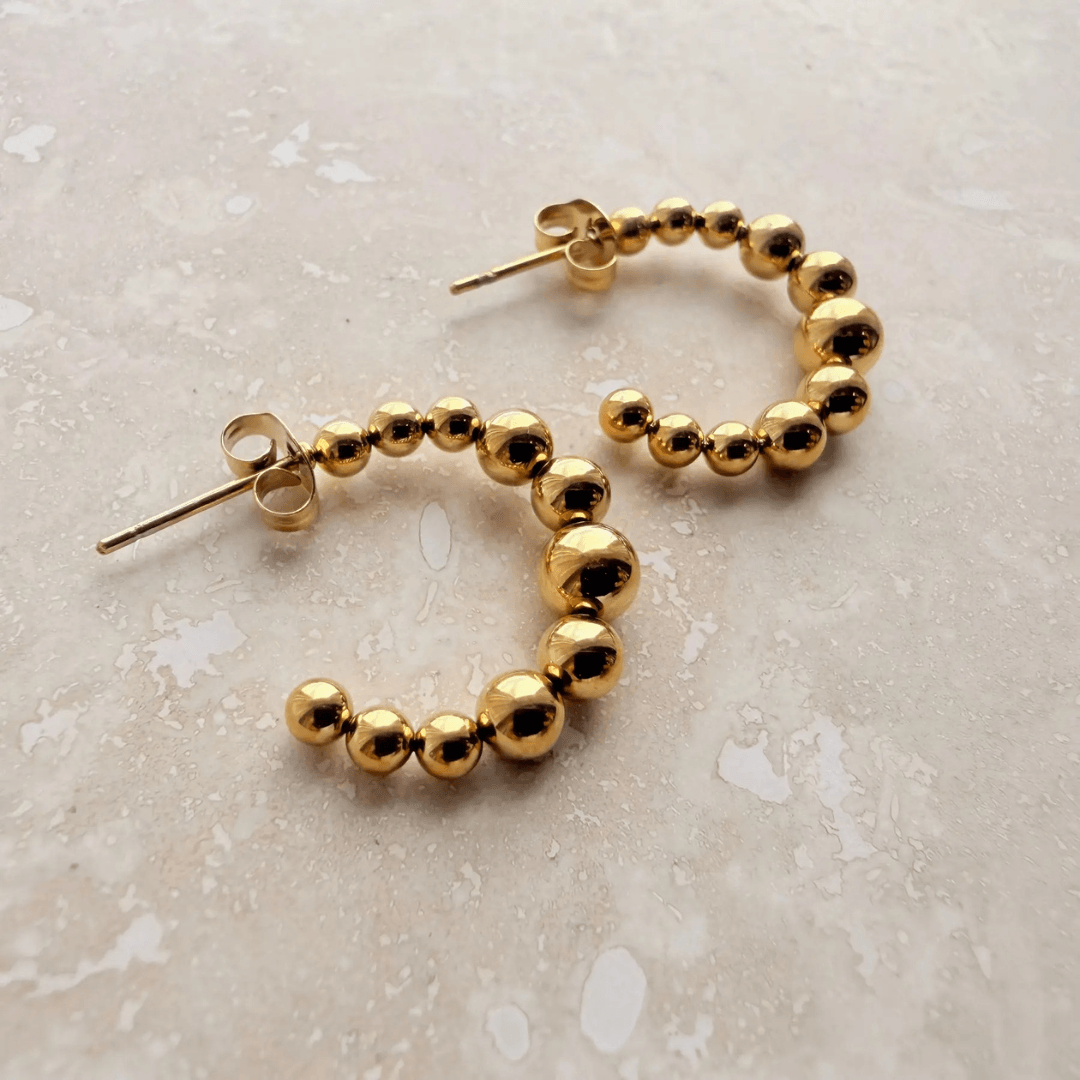 Ball Hoop Earrings