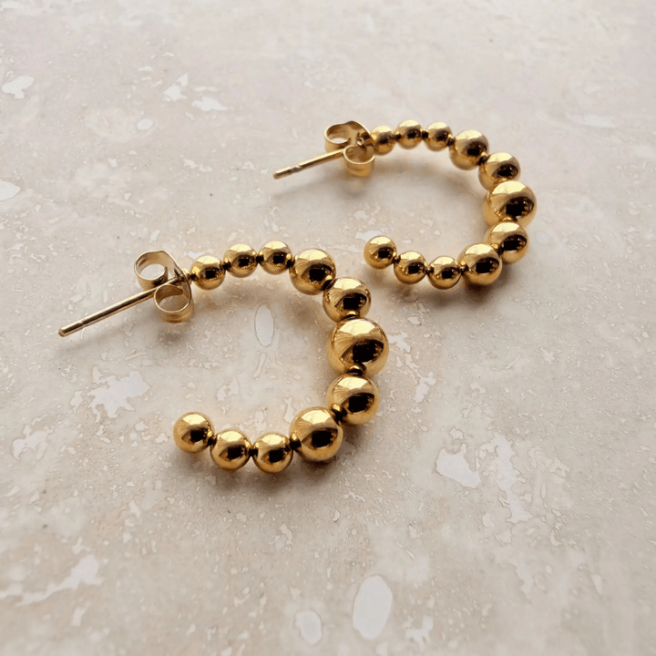 Ball Hoop Earrings