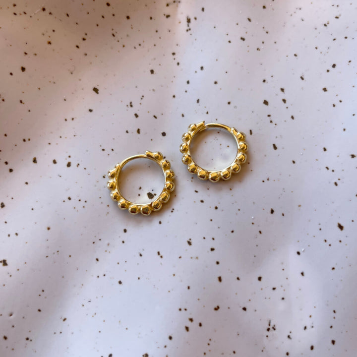 Gold Bubble Hoop Earrings