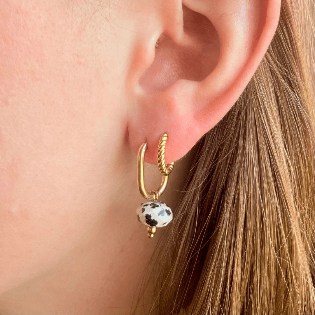 Gold Rope Huggie Hoops
