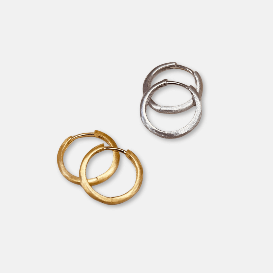 Brushed Minimal Hoops