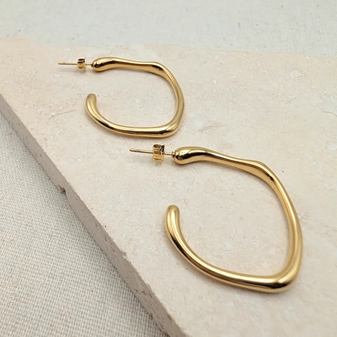Molten Hoop Earrings