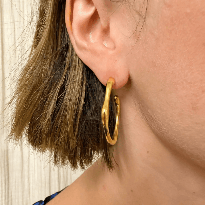 Molten Hoop Earrings