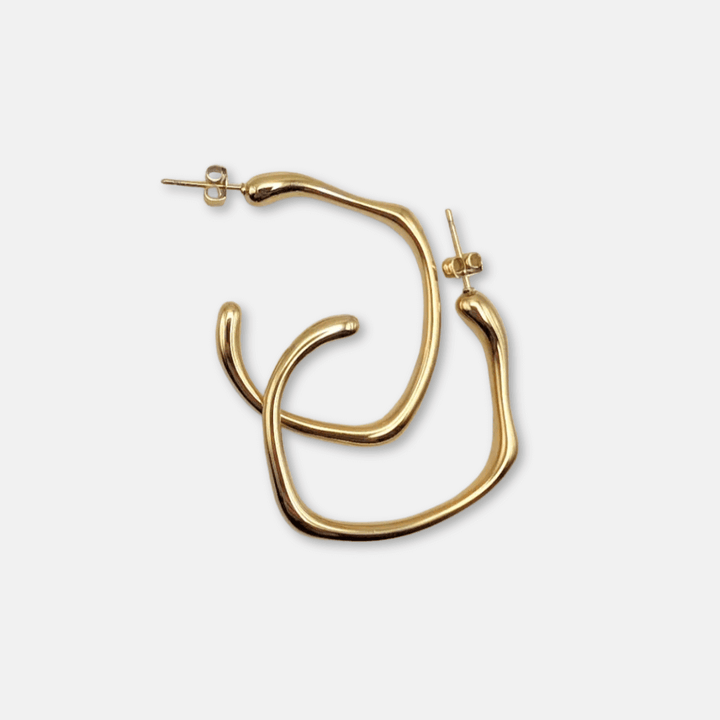 Molten Hoop Earrings