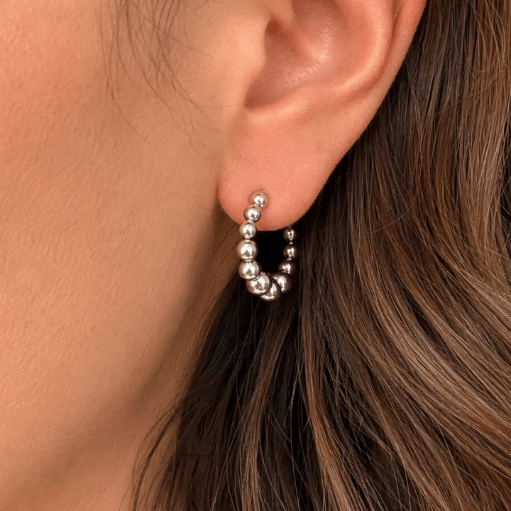 Ball Hoop Earrings