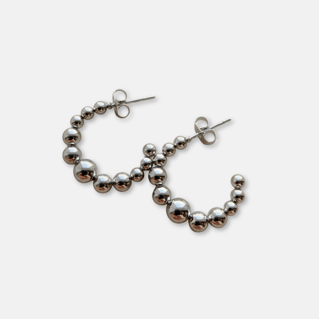 Ball Hoop Earrings