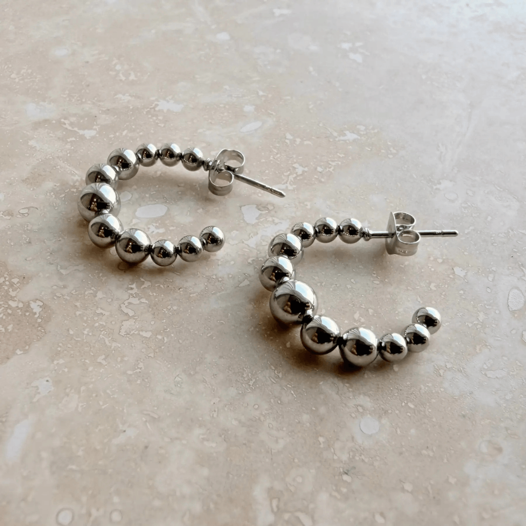 Ball Hoop Earrings