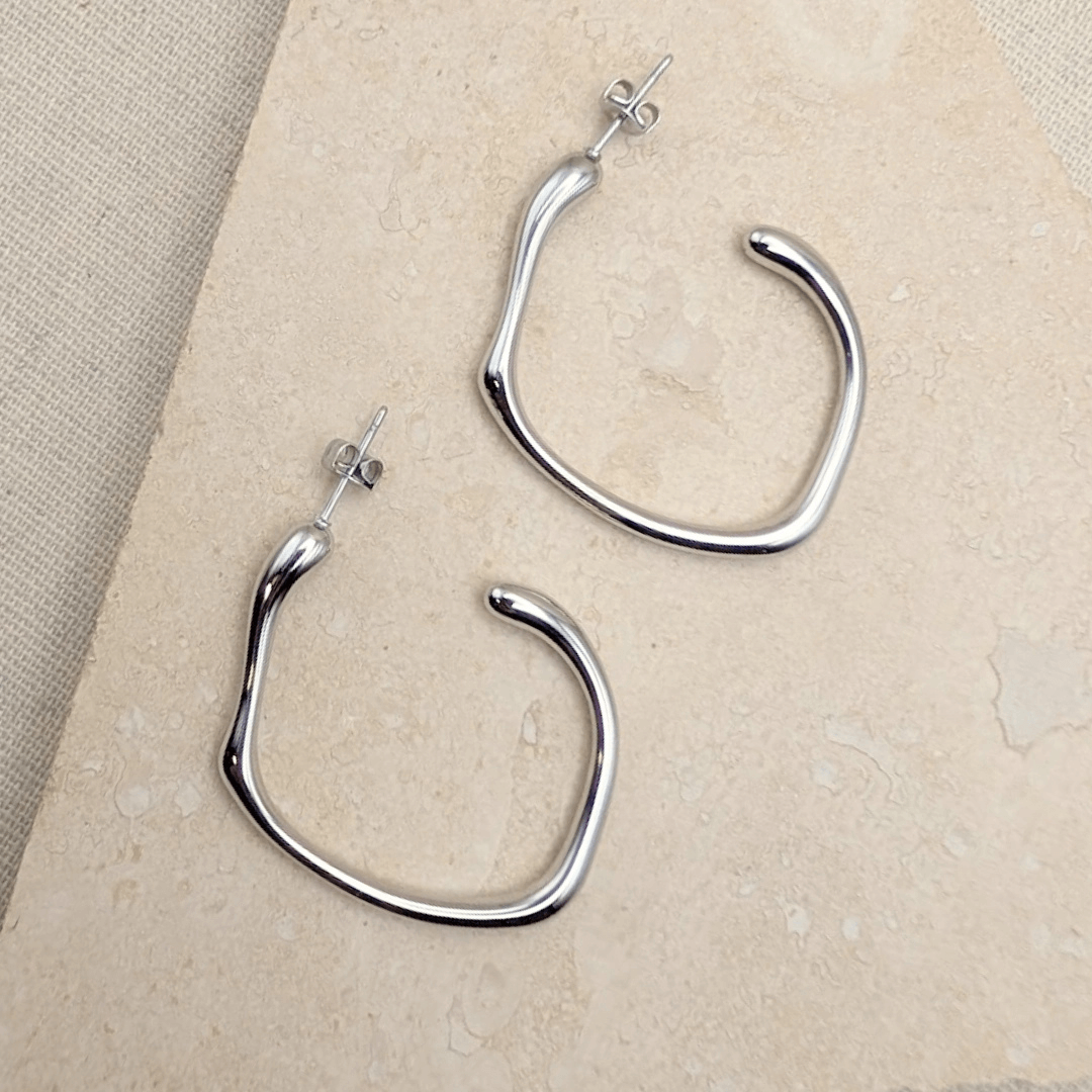 Molten Hoop Earrings