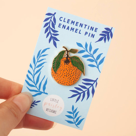Clementine Enamel Pin