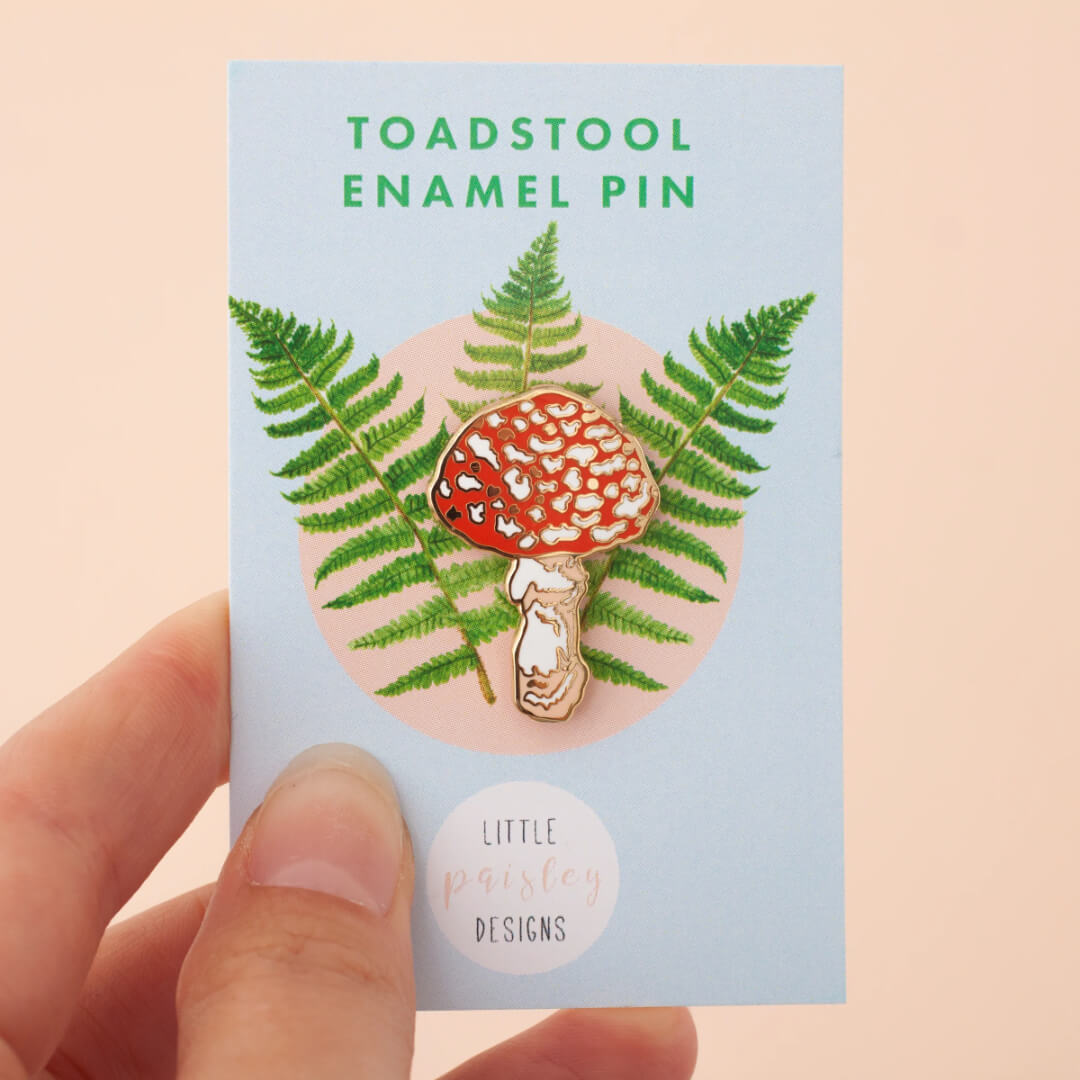 Toadstool Enamel Pin