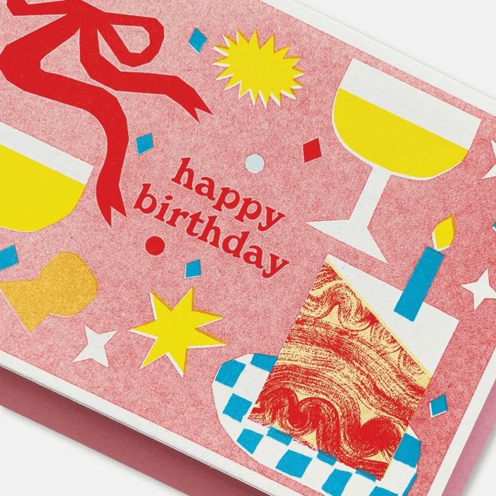 Birthday Riso Greetings Card