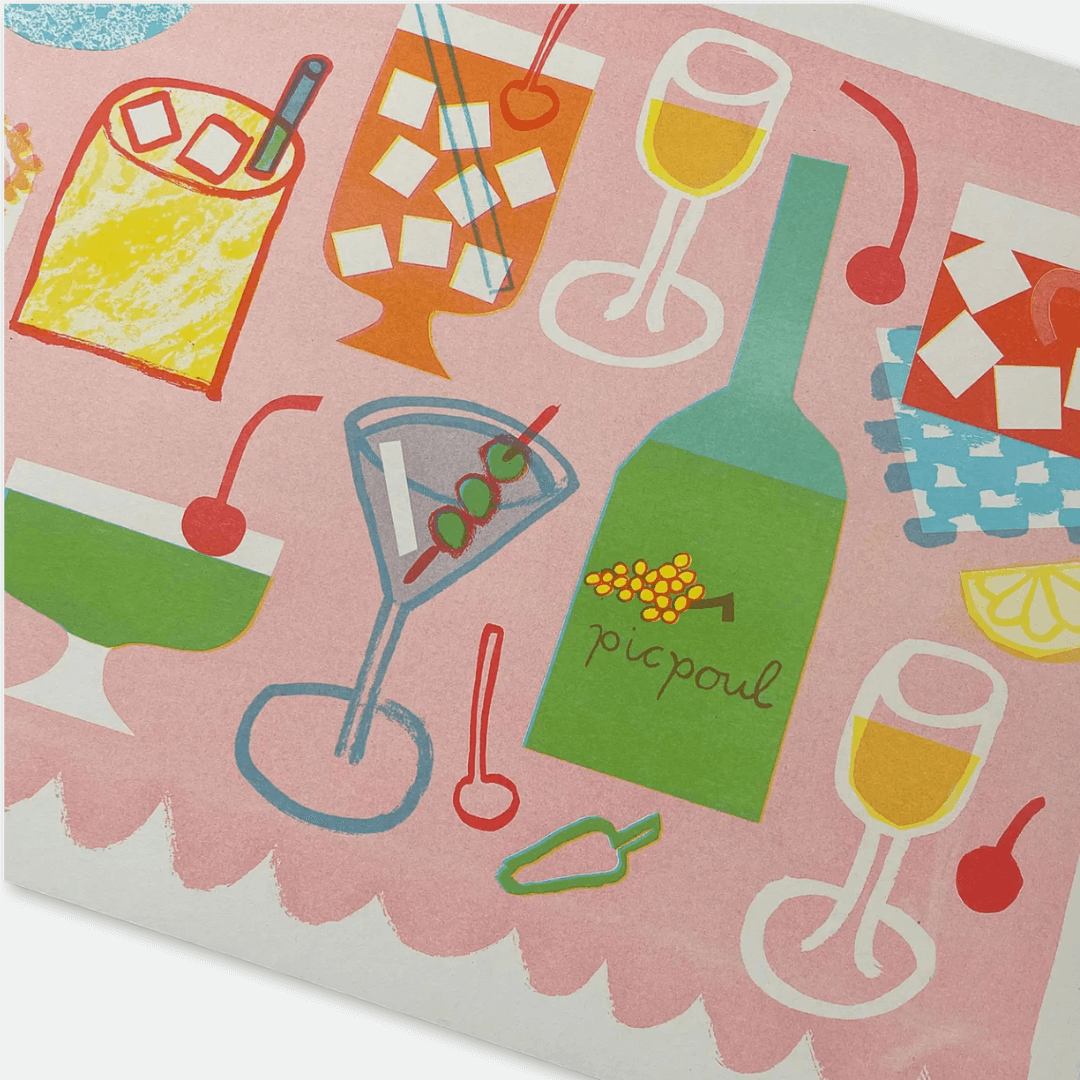 Cocktails A3 Riso Print