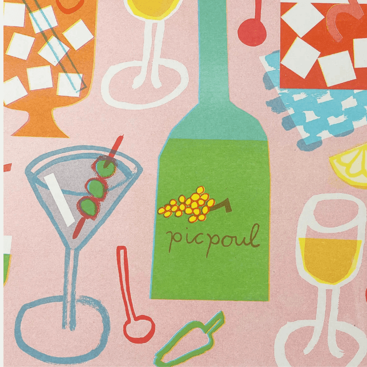 Cocktails A3 Riso Print