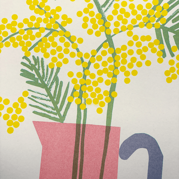 Mimosa Colourful A4 Riso Print