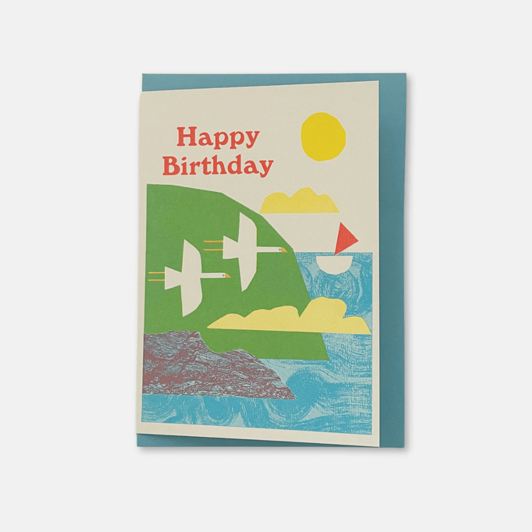 Happy Birthday Seaside Greetings Card