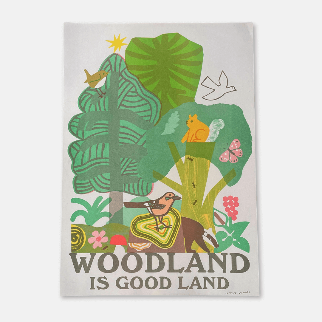 Woodland Is Good Land A3 Riso Print