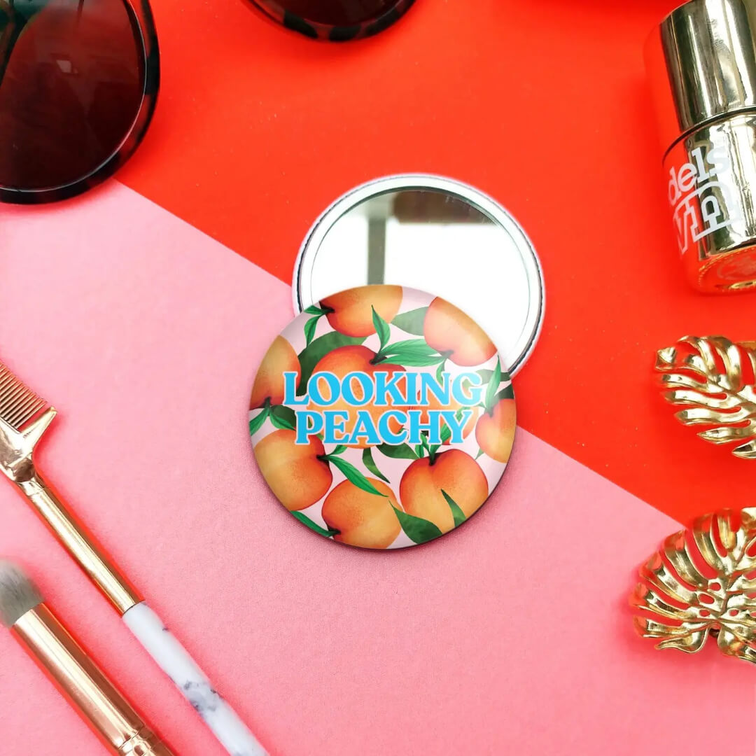 Looking Peachy Pocket Mirror