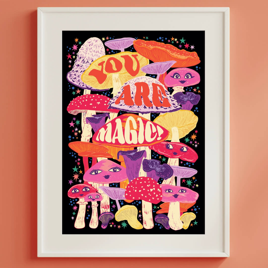 Magic Mushroom A4 Art Print