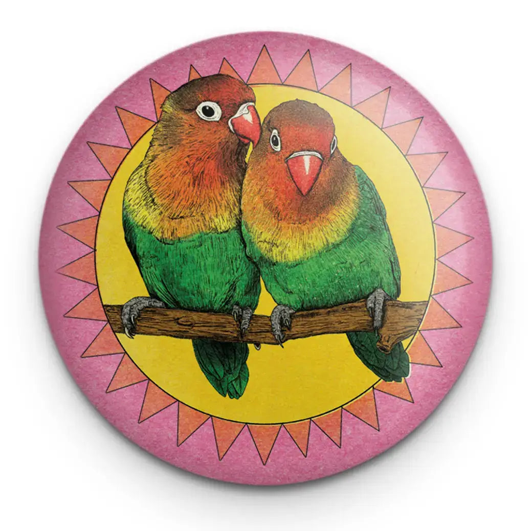 Lovebirds Pocket Mirror