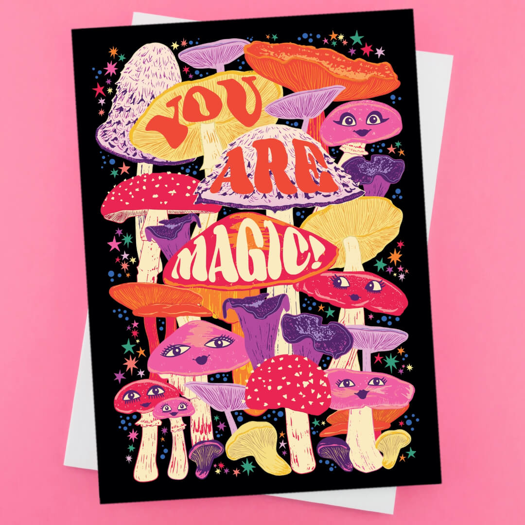Magic Mushrooms Greetings Card
