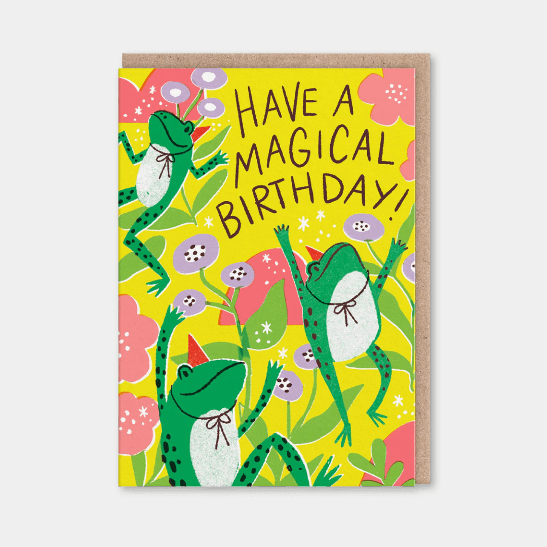 Magical Frogs Birthday Greetings Card