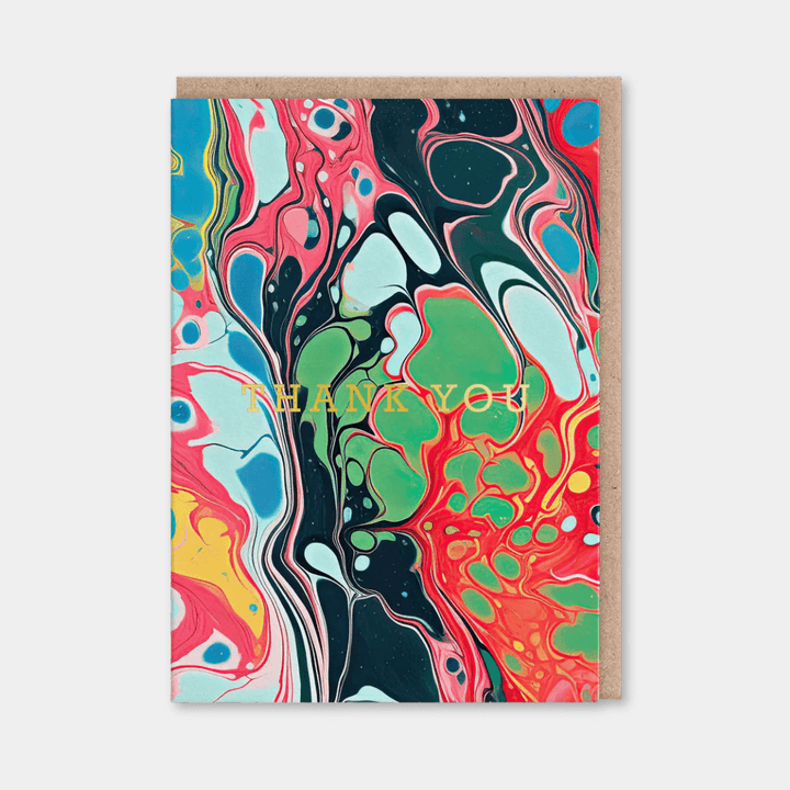Marbled Thank You Card 6 Pack