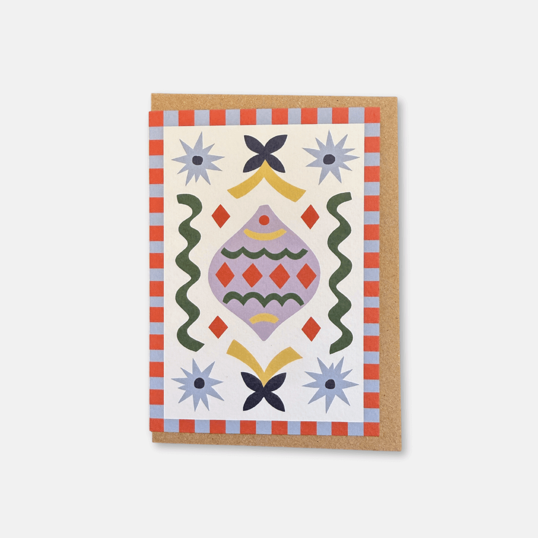 Christmas Bauble Greetings Card