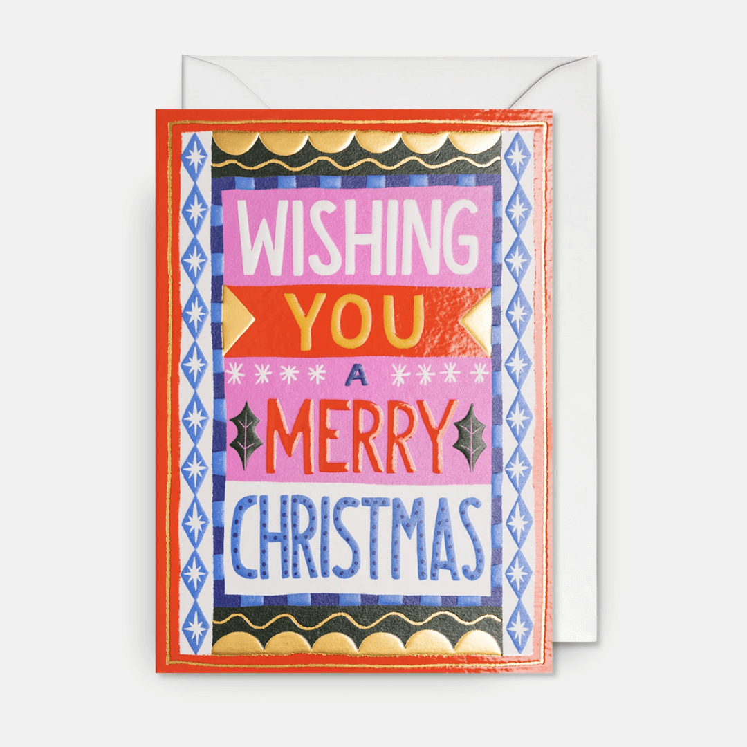 Merry Christmas Greetings Cards Pack of 5