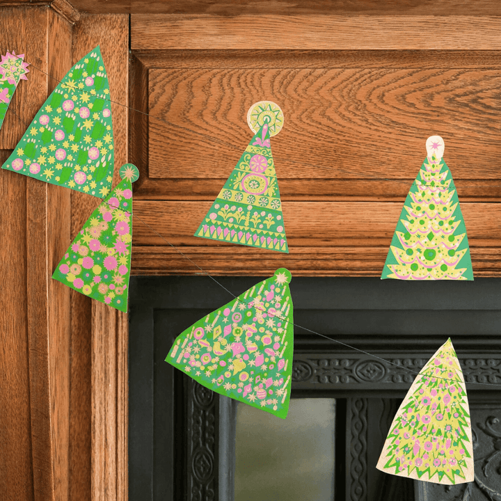 Mid-Century Christmas Tree Paper Garland