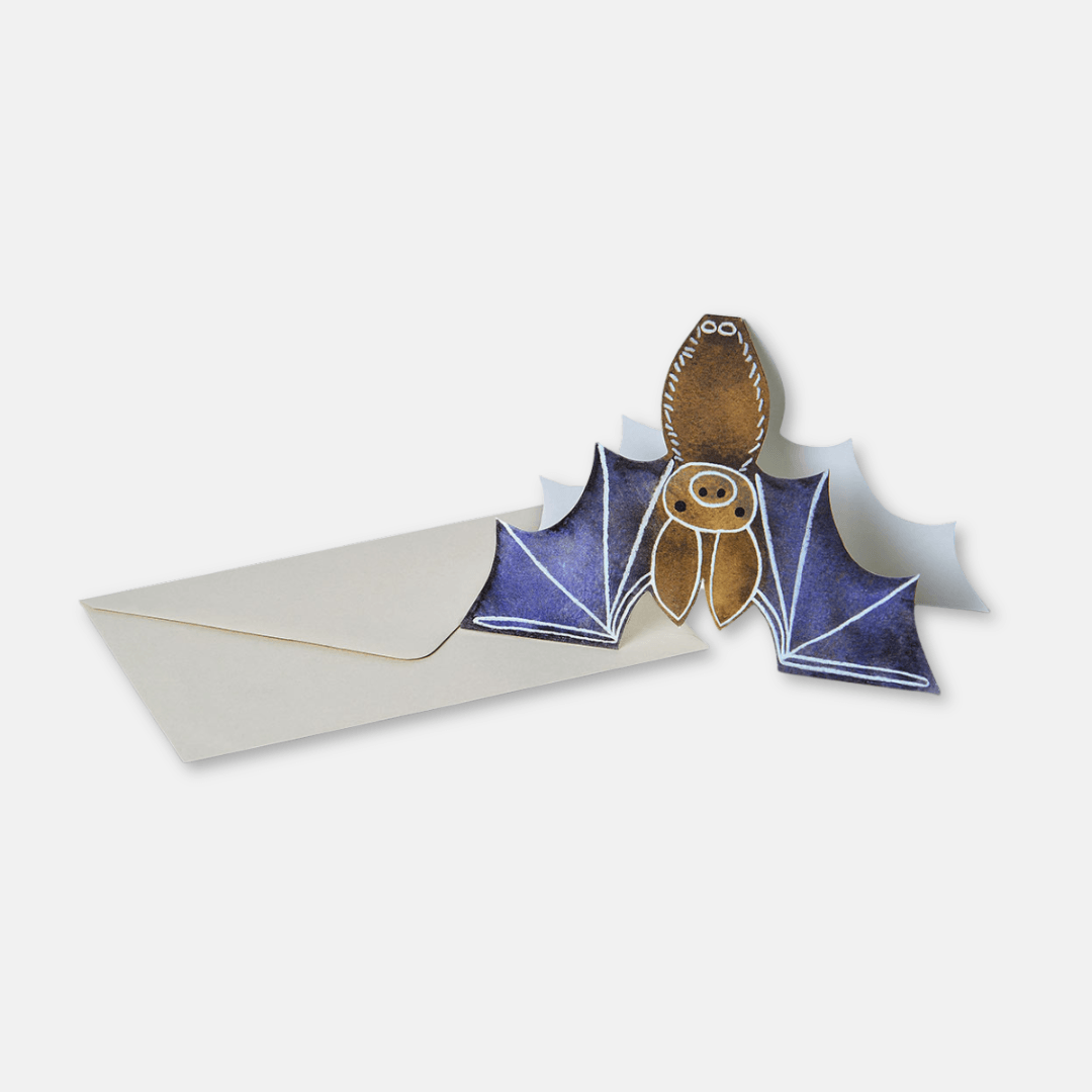 Bat Shaped Greetings Card