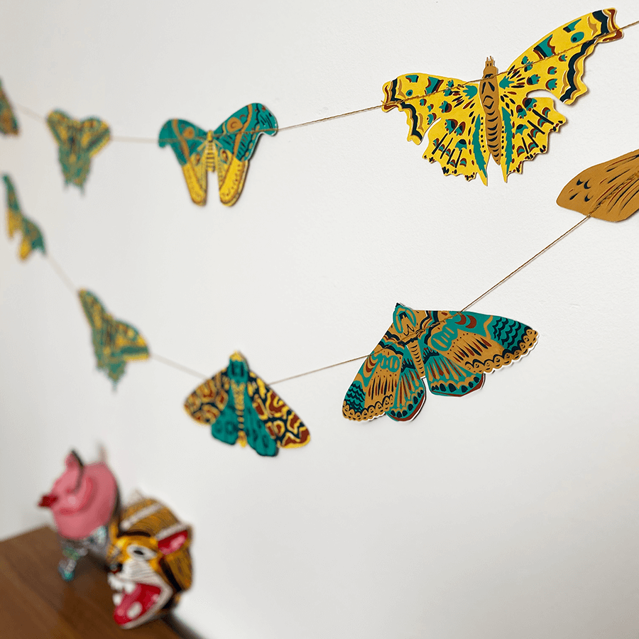 Moth Paper Garland