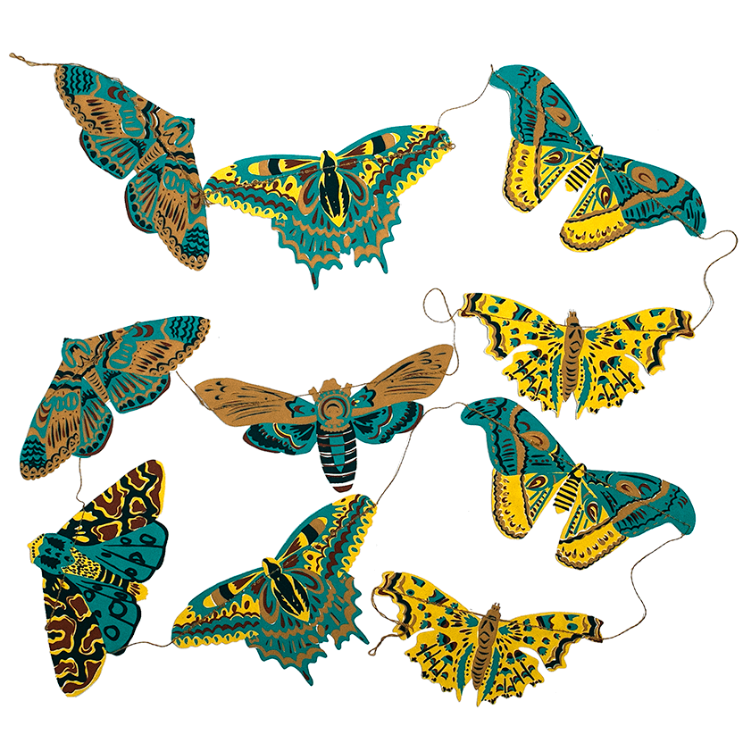 Moth Paper Garland