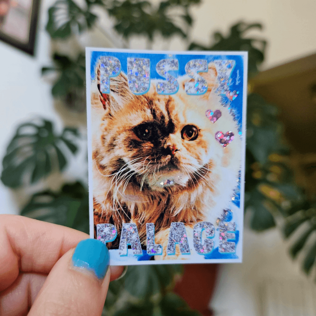 Pussy Palace Holographic Vinyl Sticker