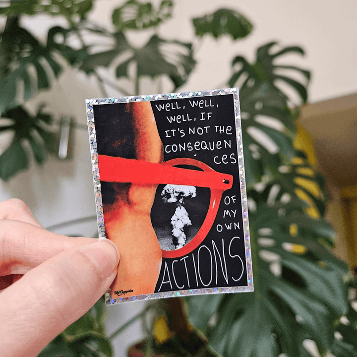 Well, Well, Well Holographic Vinyl Sticker